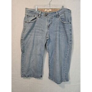 Levis 504 Slouch Capri Jeans Size 20 Mid Rise Blue Denim Cotton Blend
